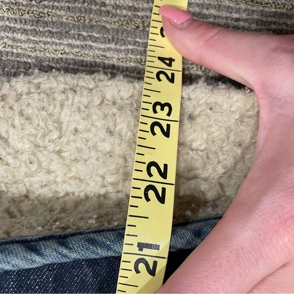 Vintage 70s Sears Roebucks Western Wear Denim Vest Sherpa Lined Sz Medium - Picture 13 of 13